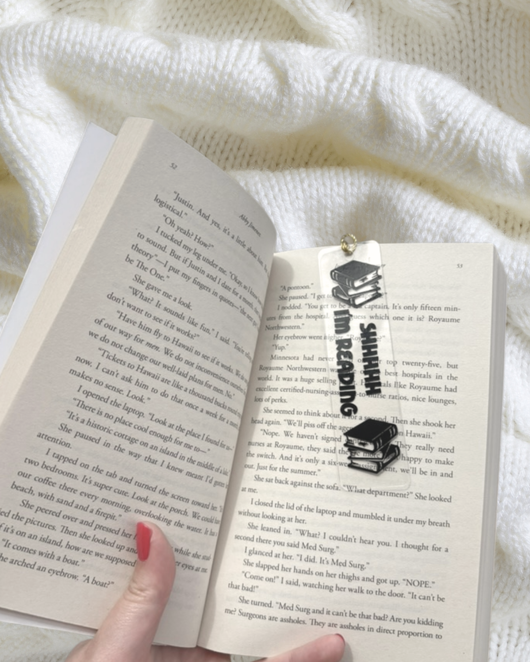 "Shh... I'm Reading" Acrylic Bookmark