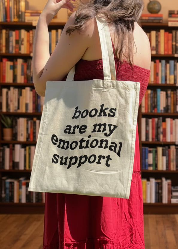 Books Are My Emotional Support Tote Bag