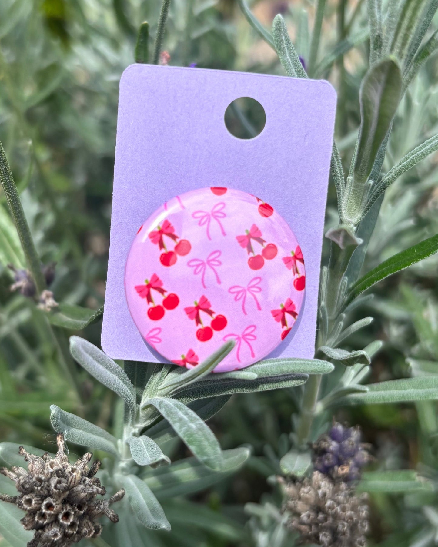 Cherry & Bows 25mm Badge