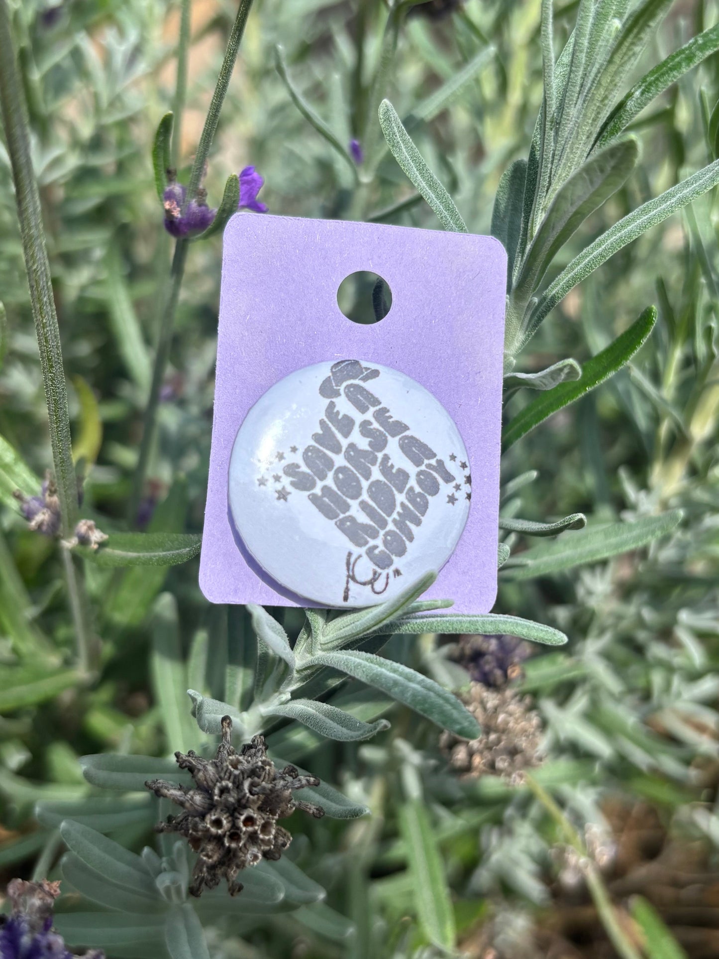 "Save A Horse Ride A Cowboy" 25mm Badge