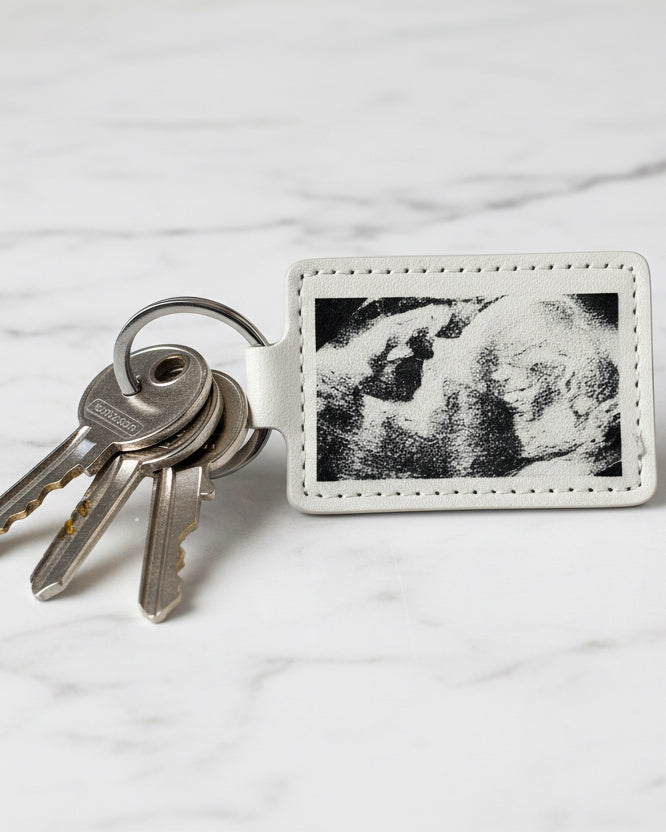 White Keyring for Image Engraving