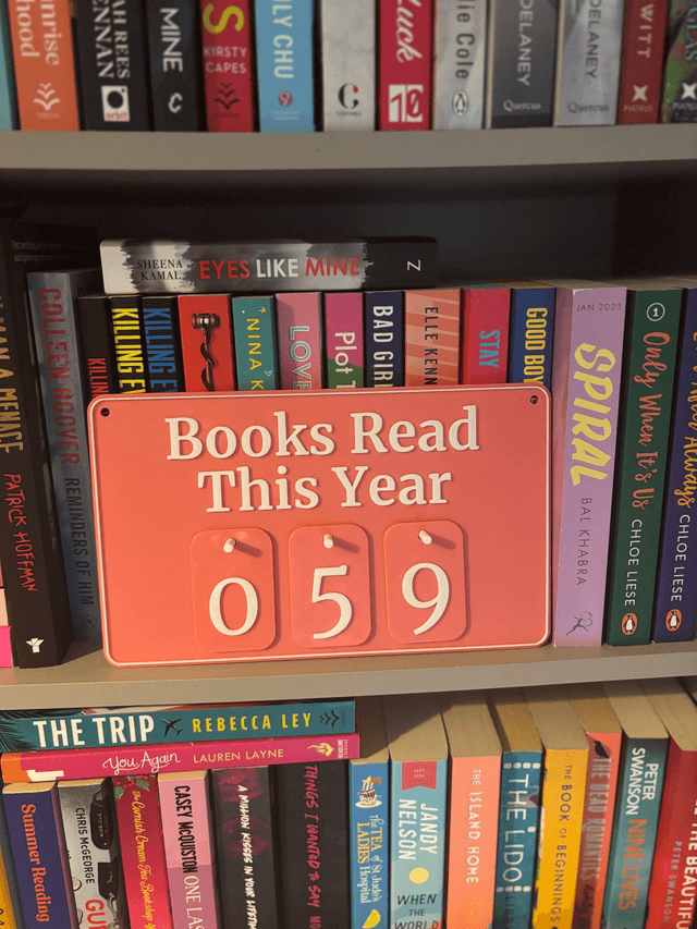 Books Read This Year Counter | 3 Digits