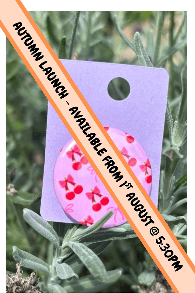 Cherries & Bows- 25mm Button Badge