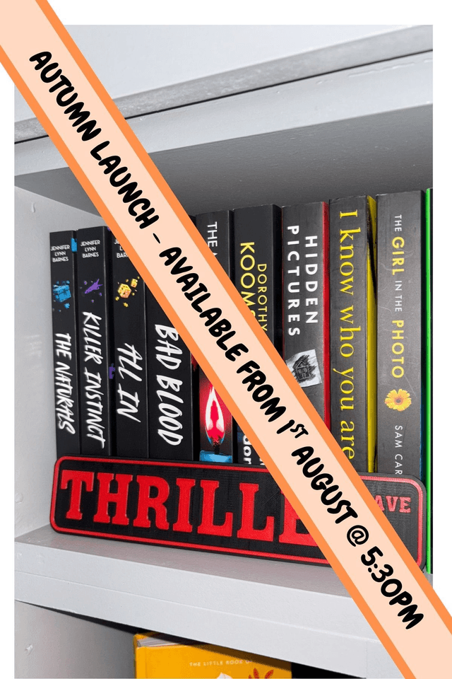 Thriller Ave | Bookcase Sign