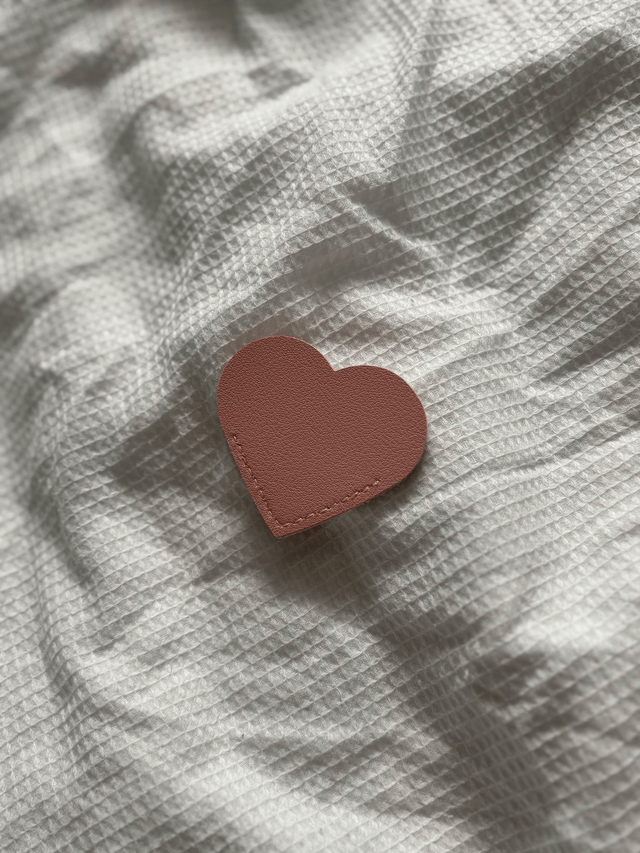 Personalised Leather Heart Bookmark