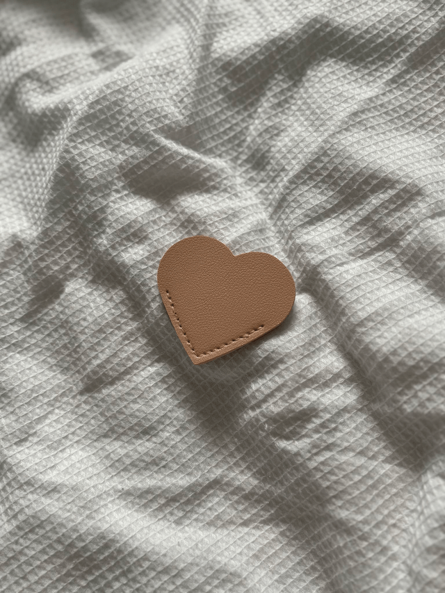 Personalised Leather Heart Bookmark