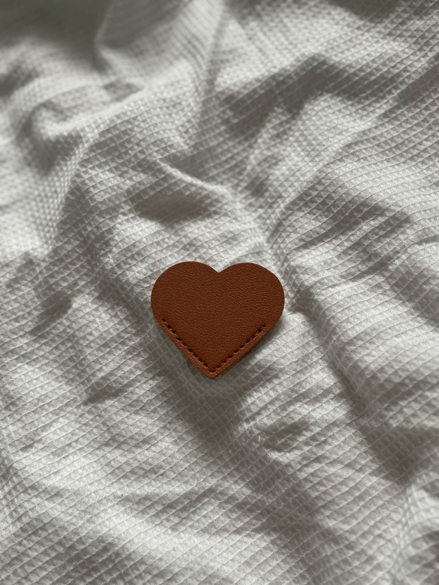 Personalised Leather Heart Bookmark