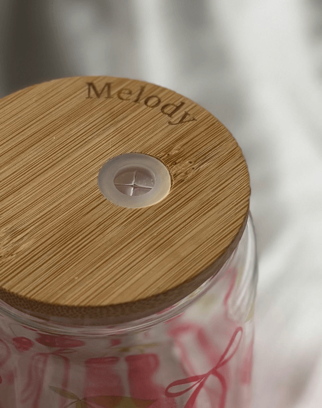 I'd Rather be Riding - Sublimated Glass Can with Bamboo Lid and Straw