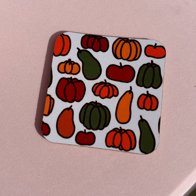 Colourful Pumpkin Coaster