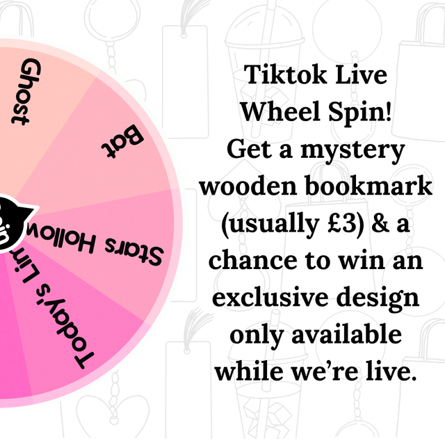 Wheel Spin | Mystery Wooden Bookmark | Limited for Live Draw | 3:30-4:30PM Today