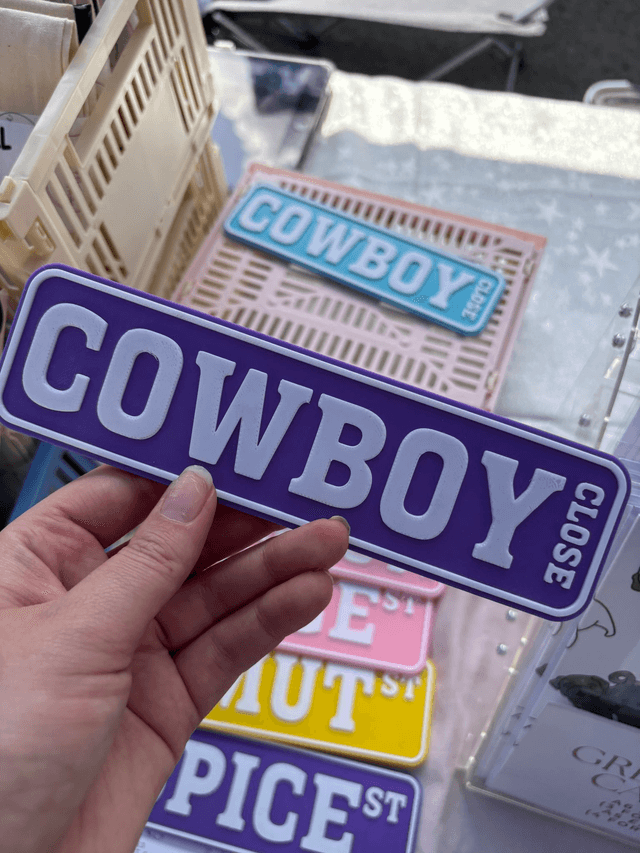 Bookcase Signs | COWBOY CLOSE