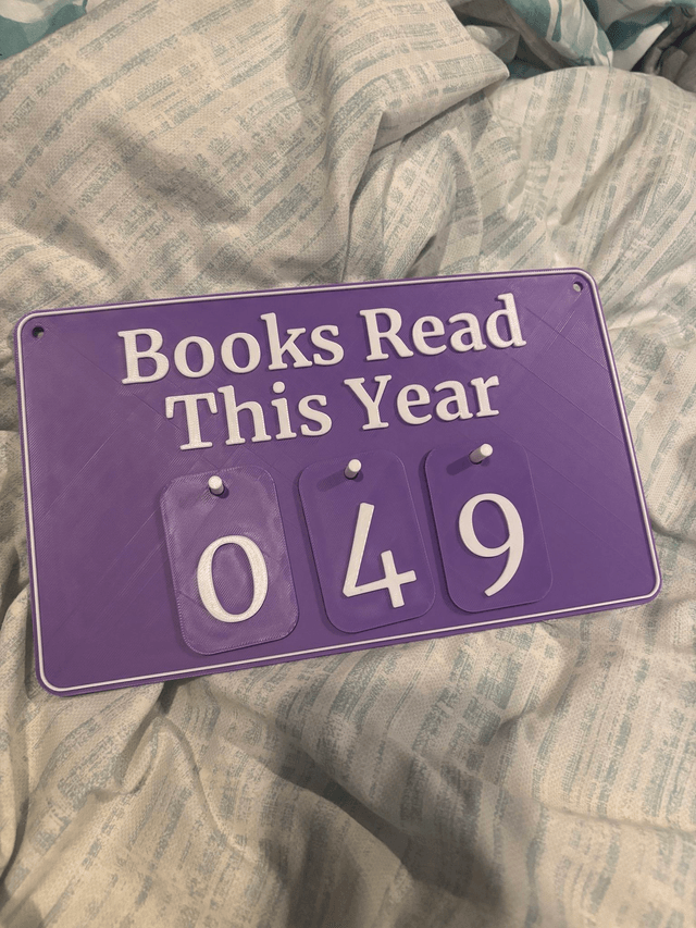 Books Read This Year Counter | 3 Digits