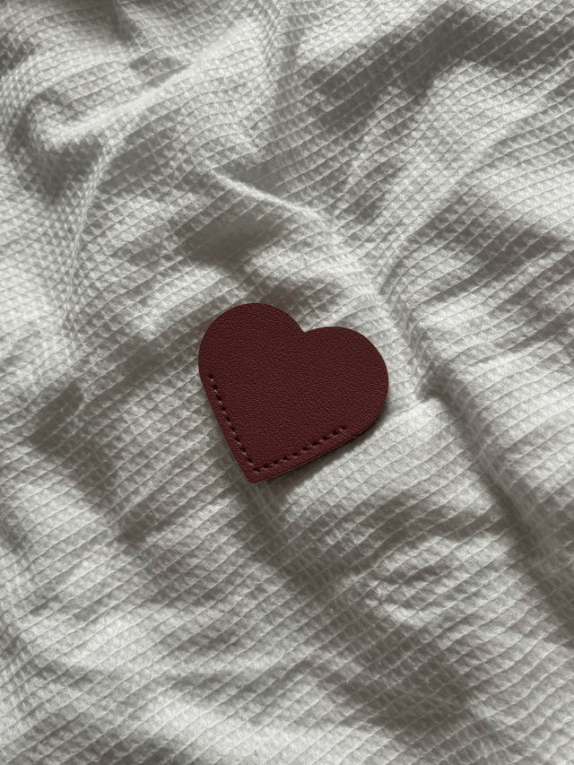 Personalised Leather Heart Bookmark