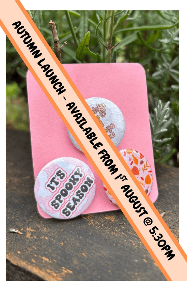Autumnal Mix - 25mm Button Badges x 3