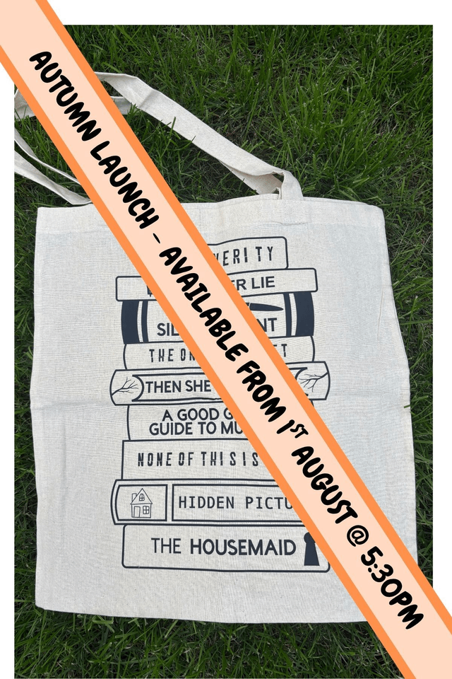  Thriller Book Stack Tote Bag | Autumn release