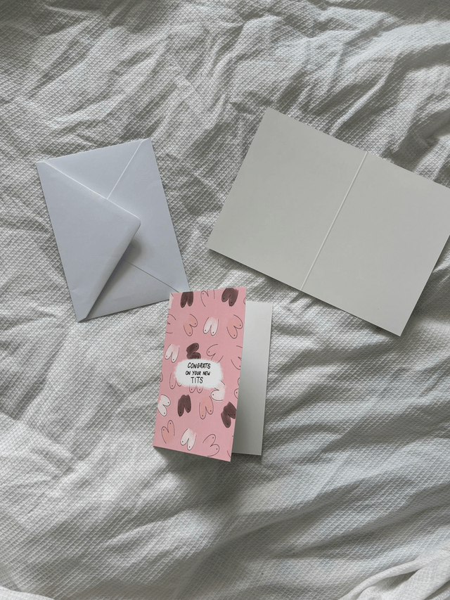 Congrats on Your New Tits Card – Funny & Empowering Greeting Card