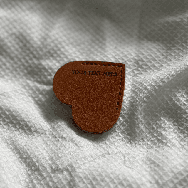 Personalised Leather Heart Bookmark