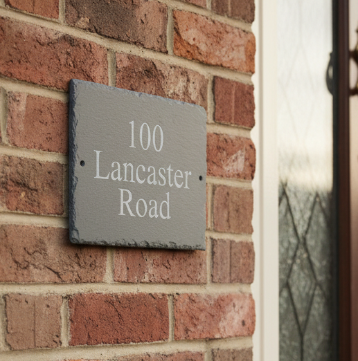 Custom Slate House Sign