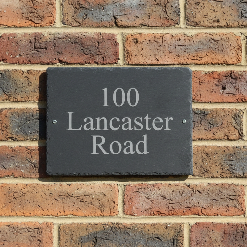 Custom Slate House Sign