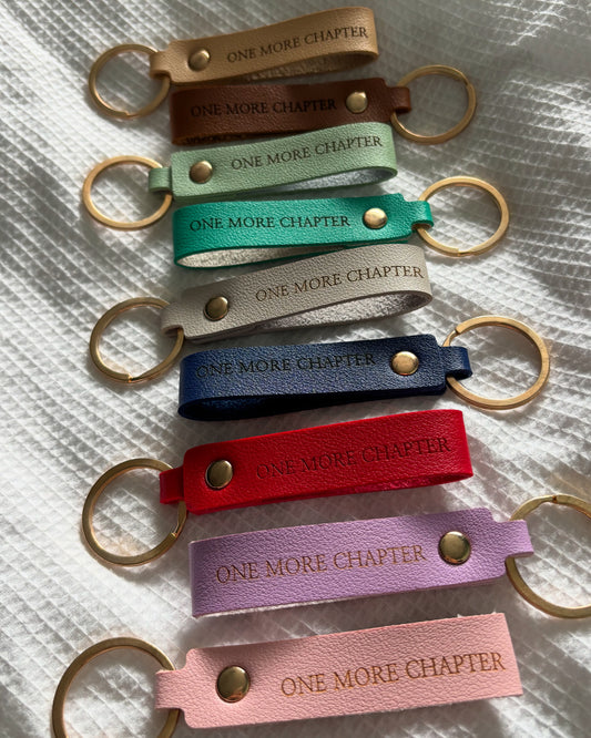Personalised Faux Leather Keyring - Custom Engraved