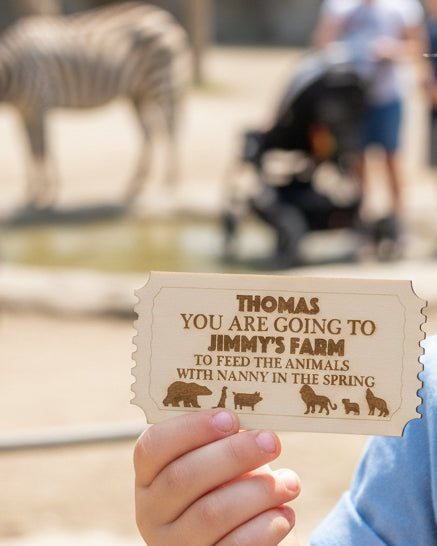 Personalised Wooden Memory Ticket