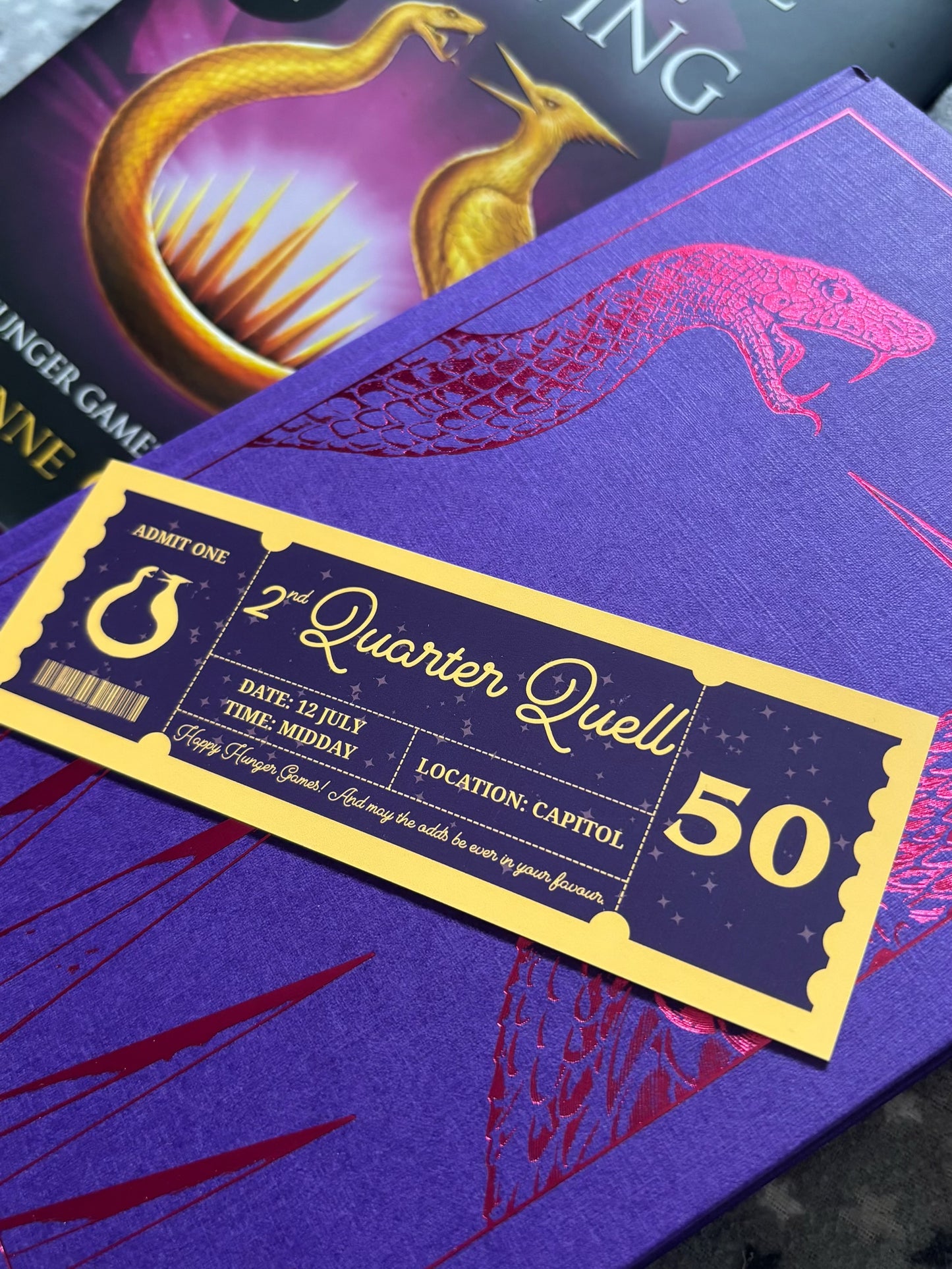 Quarter Quell Ticket Card Bookmark