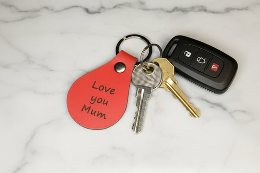 Custom Handwriting Engraved Teardrop Keyring