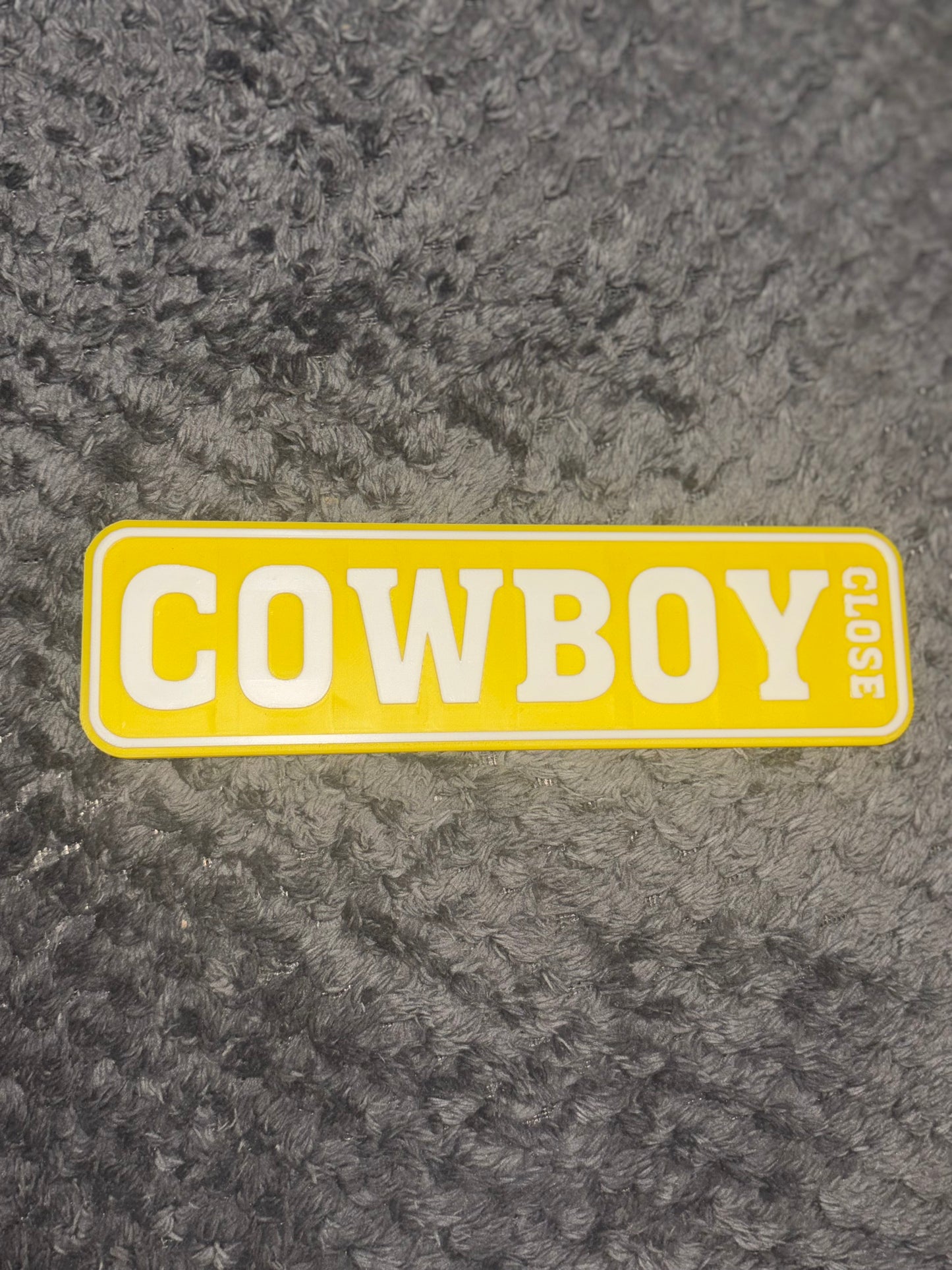 Bookcase Signs | COWBOY CLOSE | Choose your colour combo!