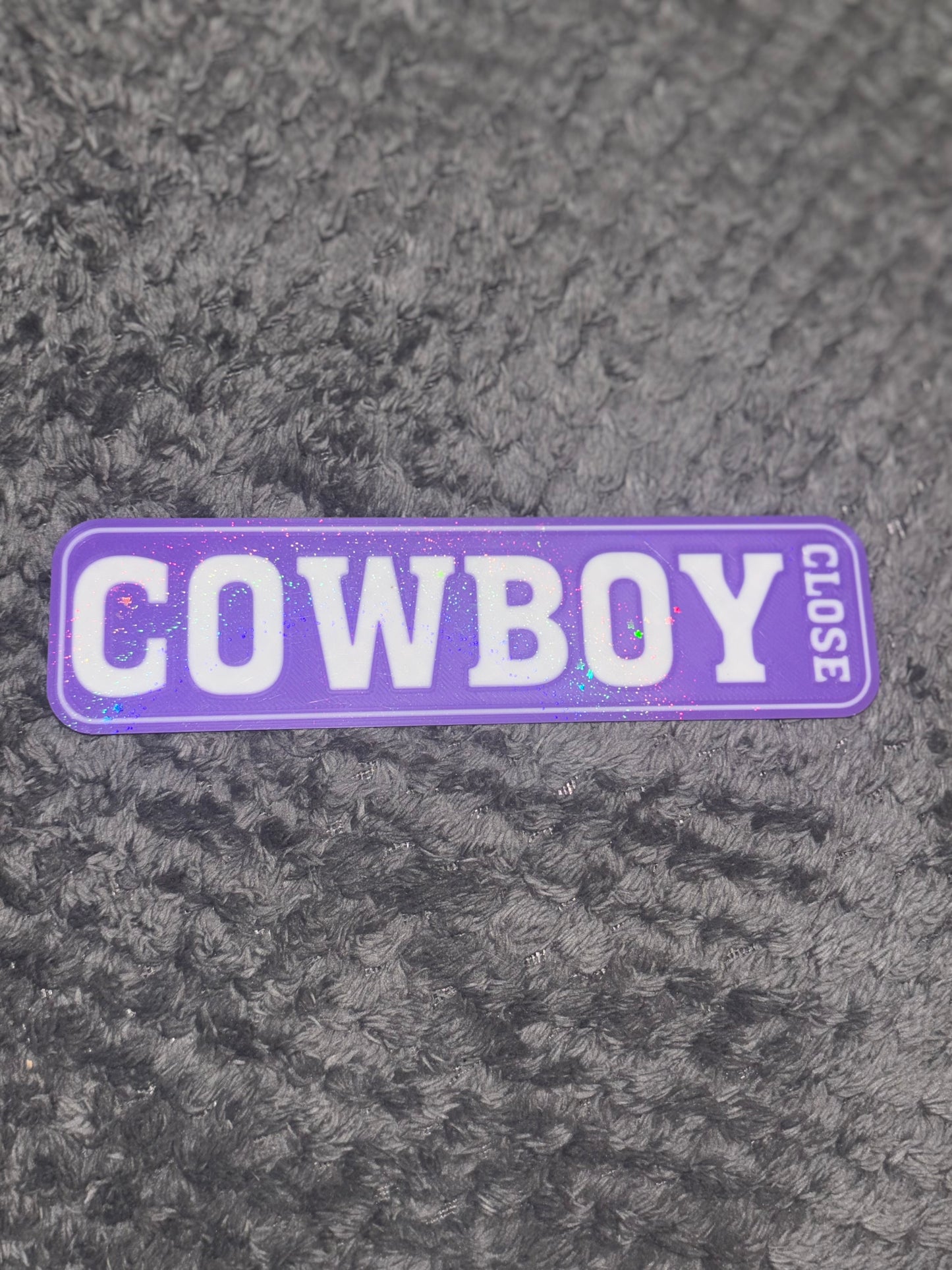 Bookcase Signs | COWBOY CLOSE | Choose your colour combo!