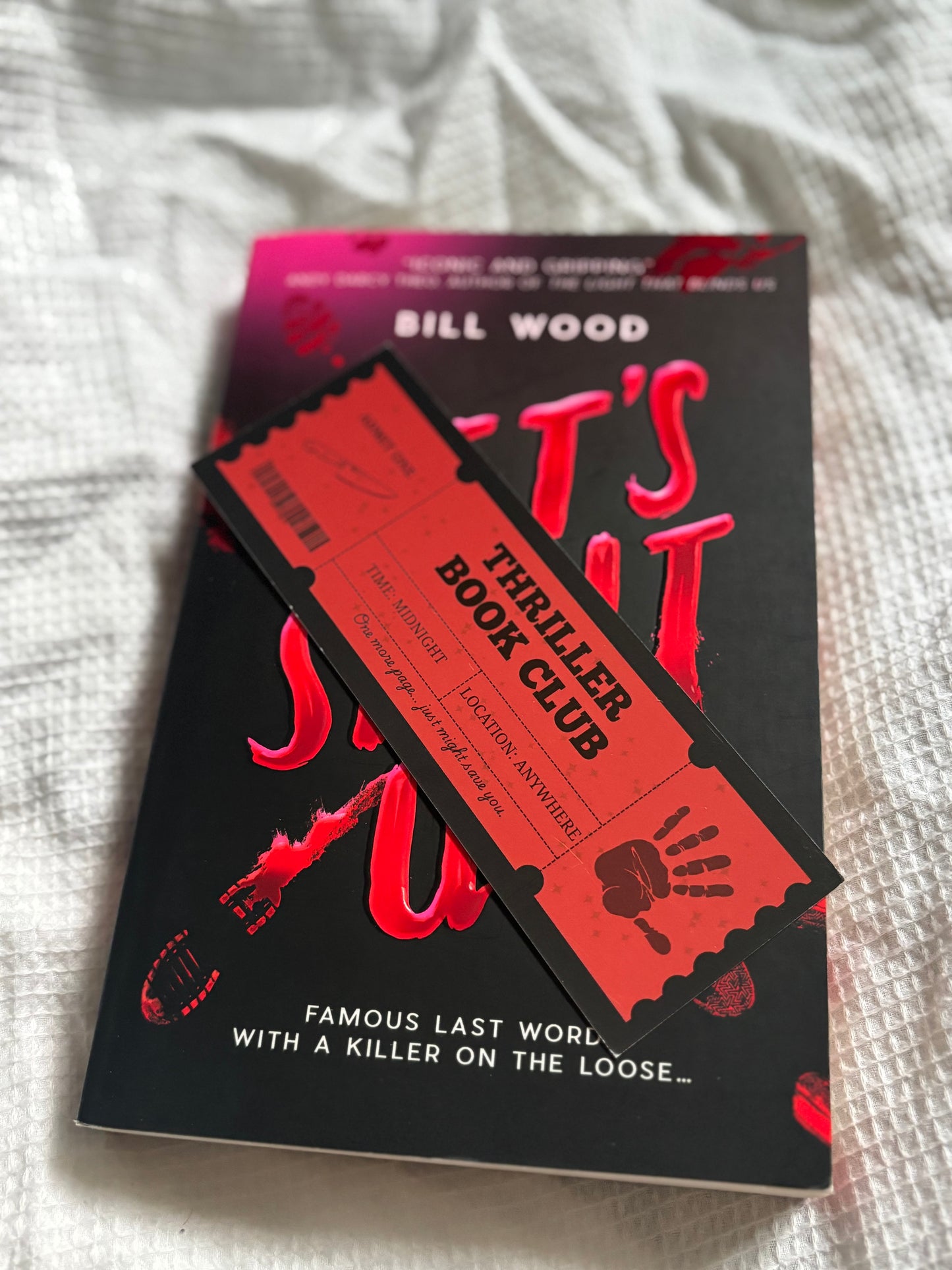 Thriller Book Club Card Bookmark