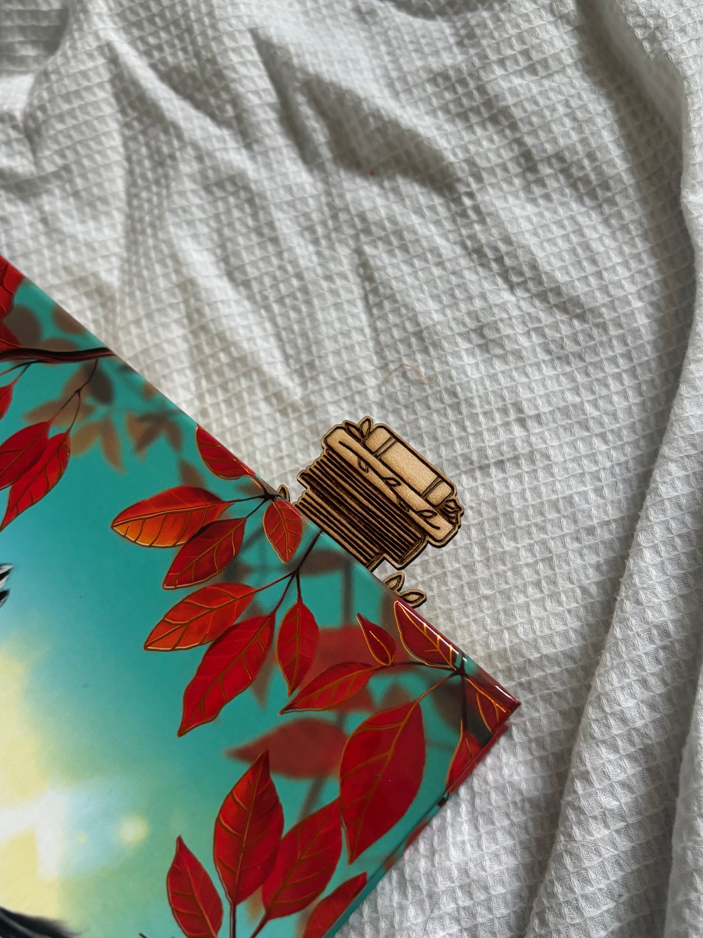 Book Stack Wooden Bookmark - Book Lover Gift