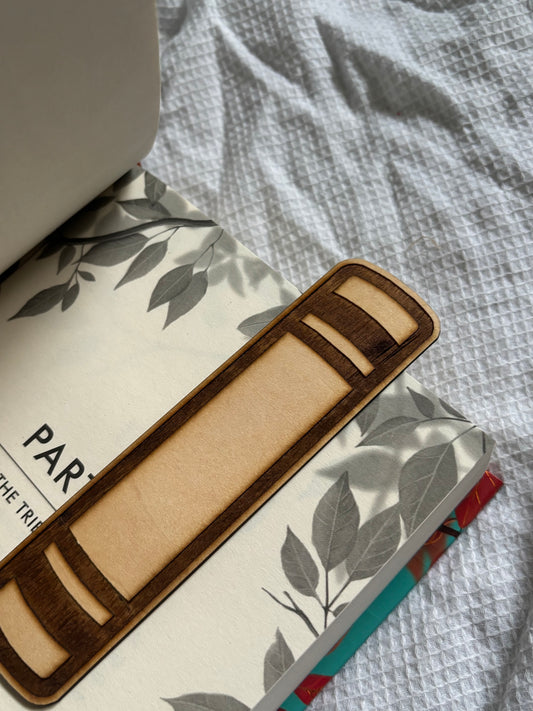 Book Spine Wooden Bookmark - Add Your Own Words