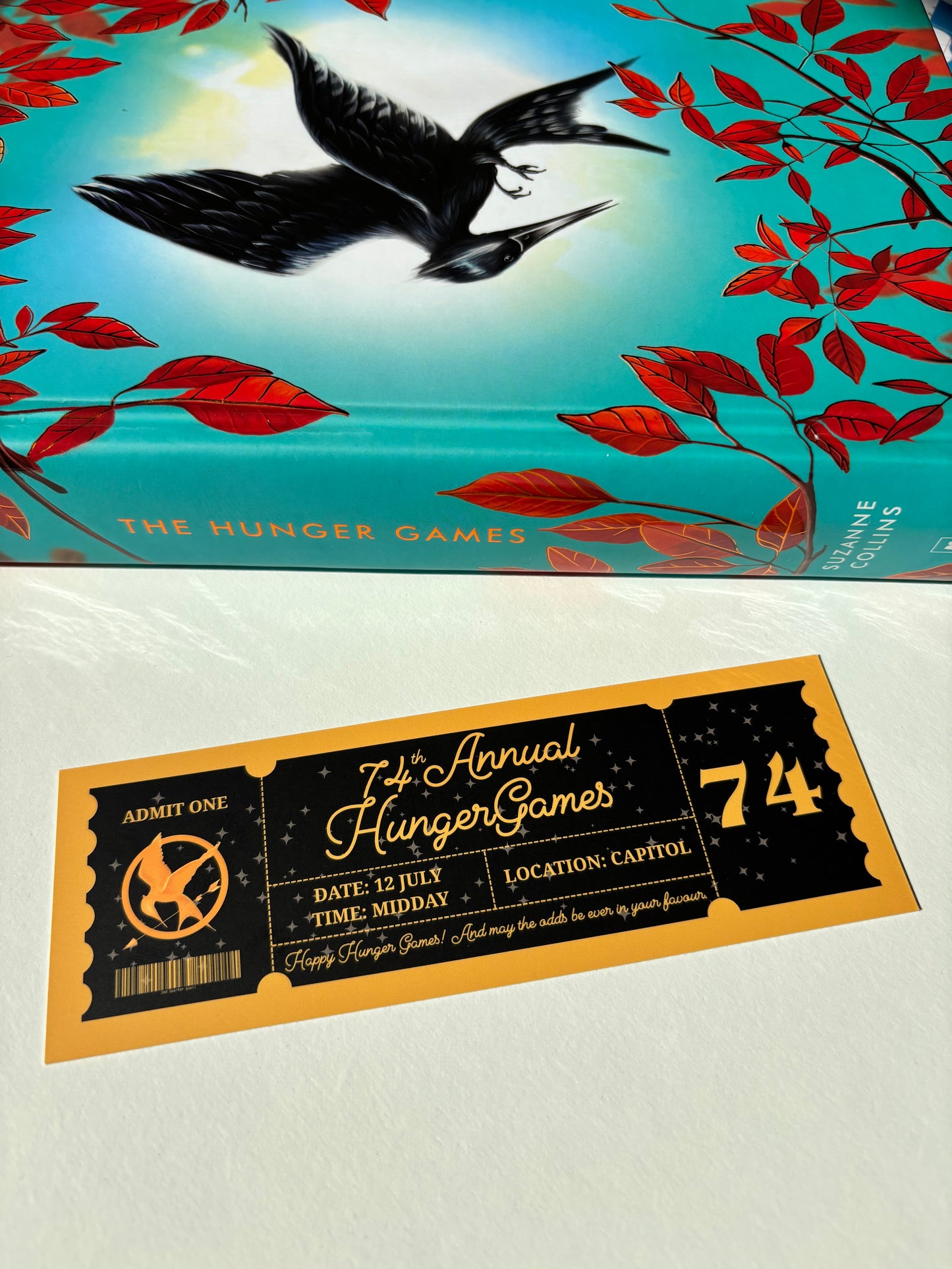 74th Annual Hunger Games Ticket Card Bookmark | Matte Finish