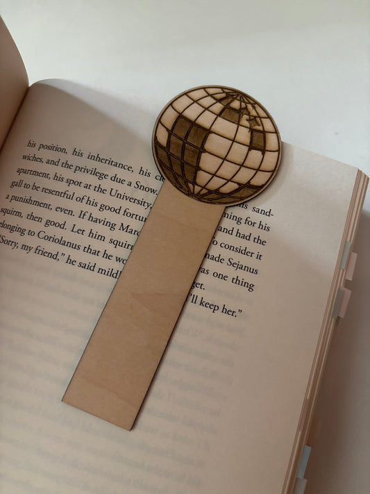 Disco Ball Wooden Bookmark - Book Lover Gift