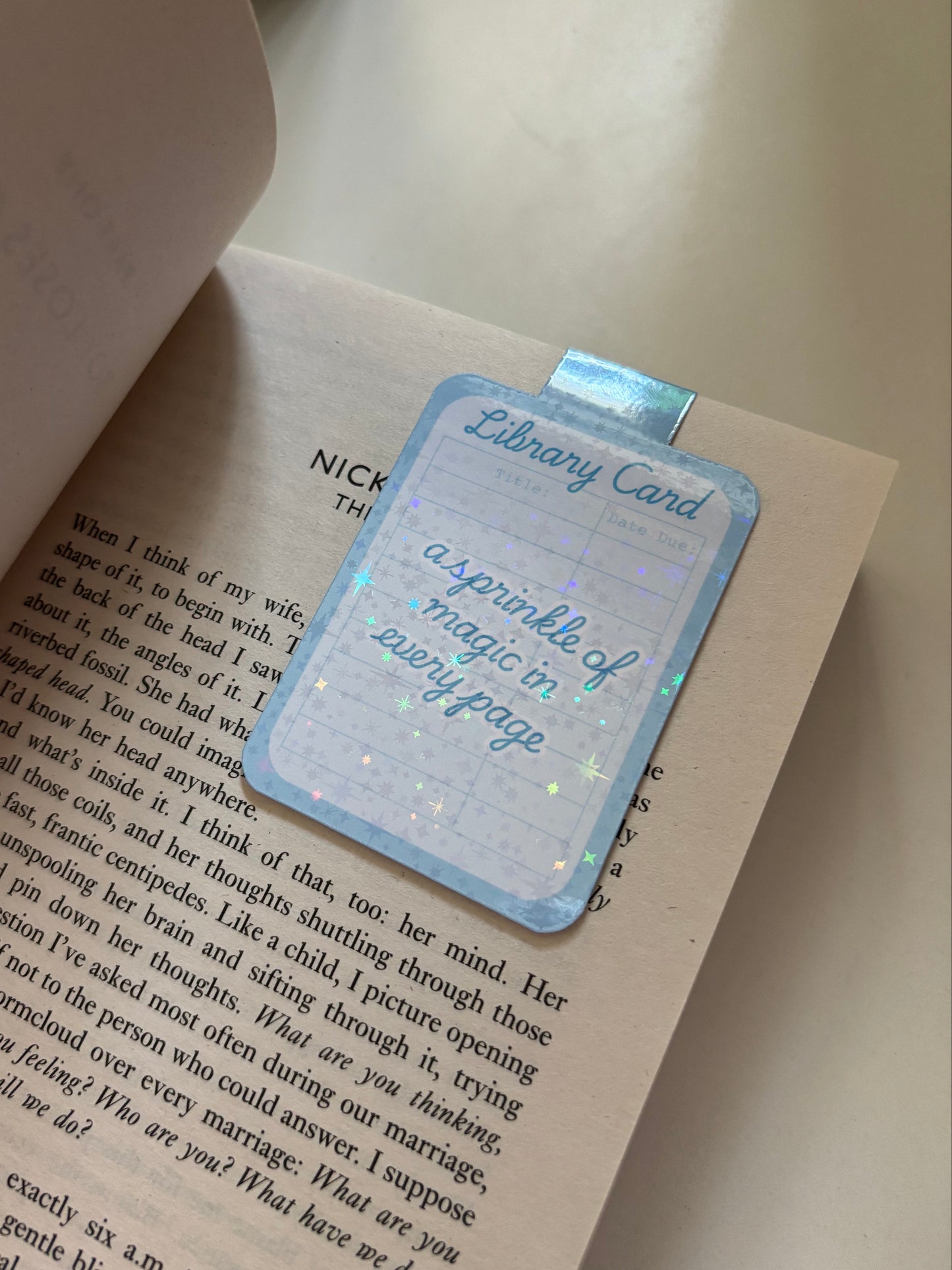 Library Card Magnetic Bookmark