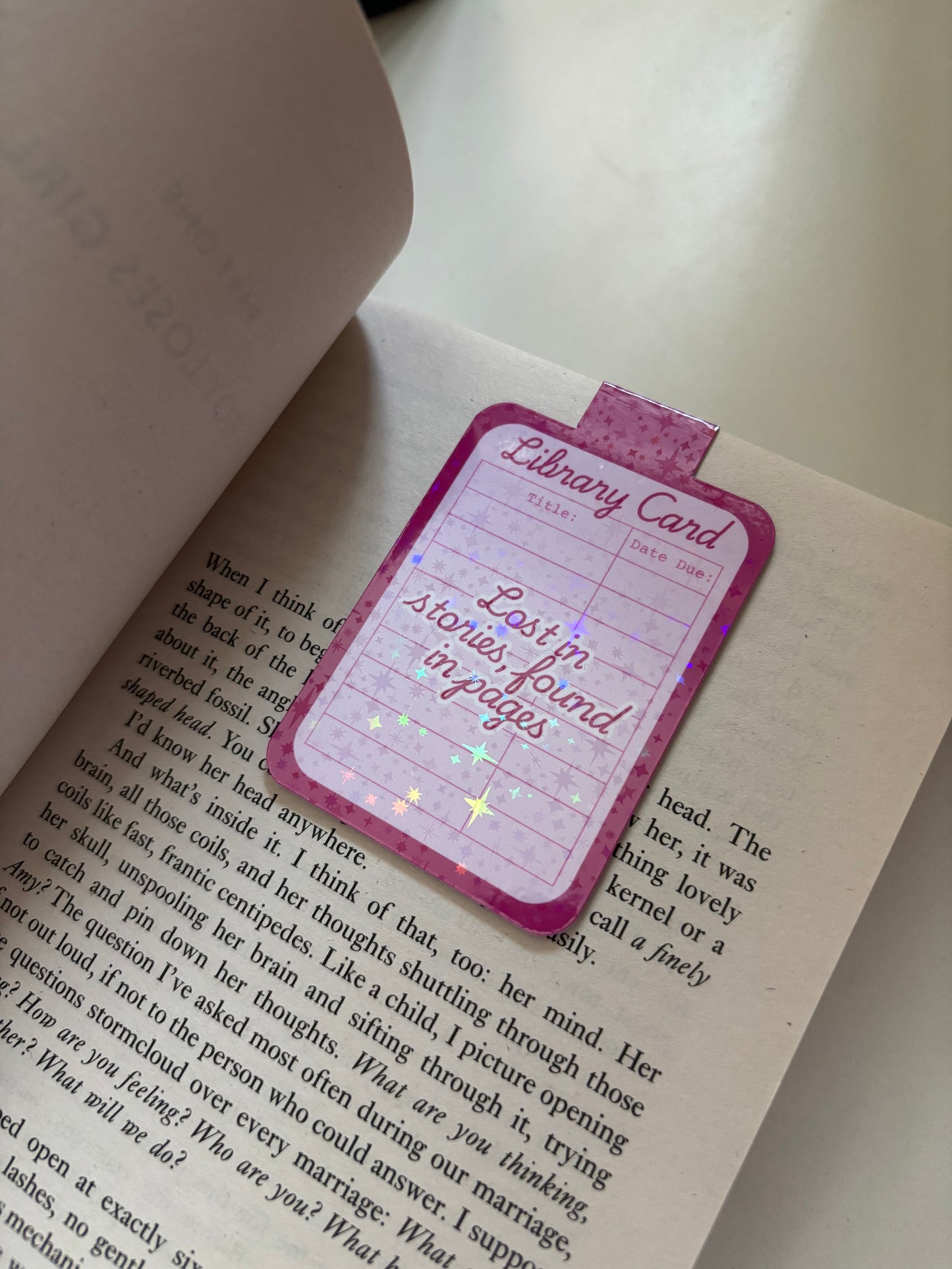 Library Card Magnetic Bookmark