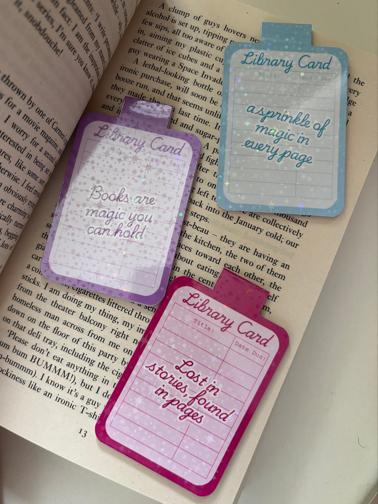 Library Card Magnetic Bookmark