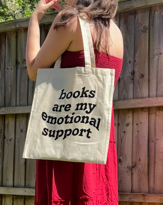 Books Are My Emotional Support Tote Bag