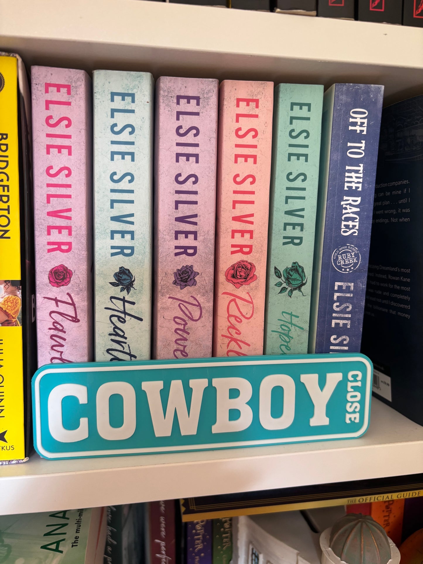 Bookcase Signs | COWBOY CLOSE | Choose your colour combo!