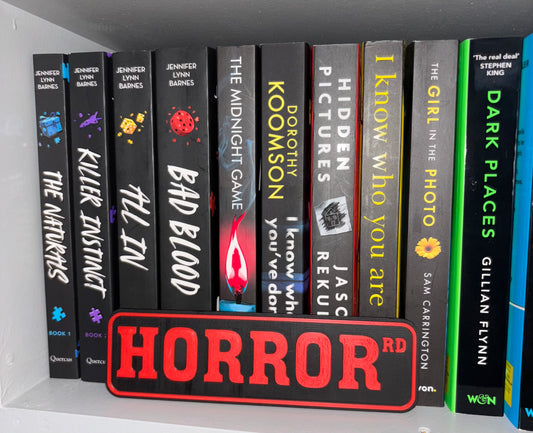 Horror Rd 3D Printed Bookcase Sign