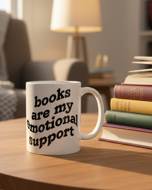 Books Are My Emotional Support Mug