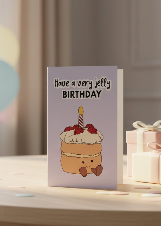 Have A Very Jelly Birthday Greeting Card - JellyCat Inspired