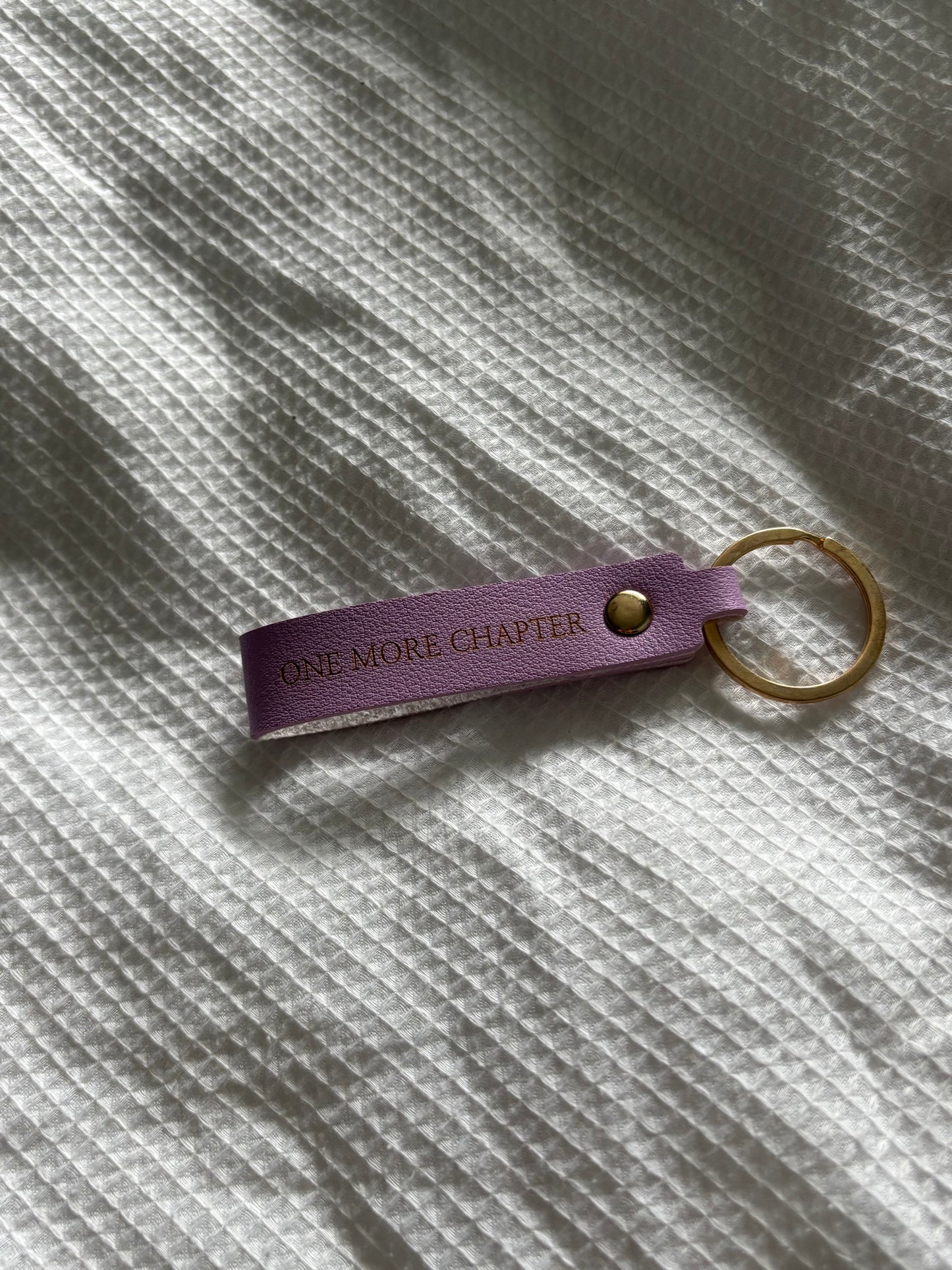Personalised Faux Leather Keyring - Custom Engraved