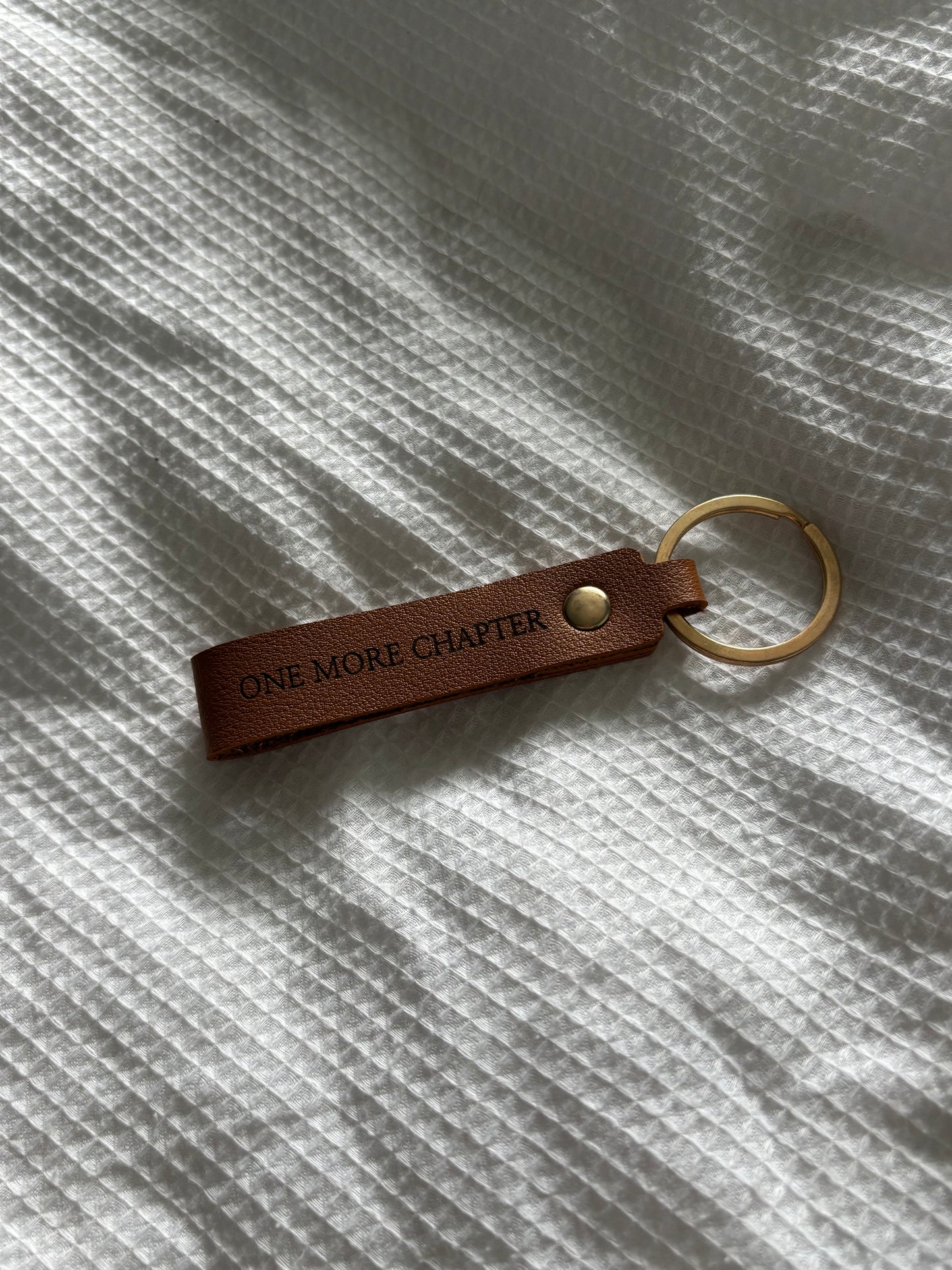 Personalised Faux Leather Keyring - Custom Engraved