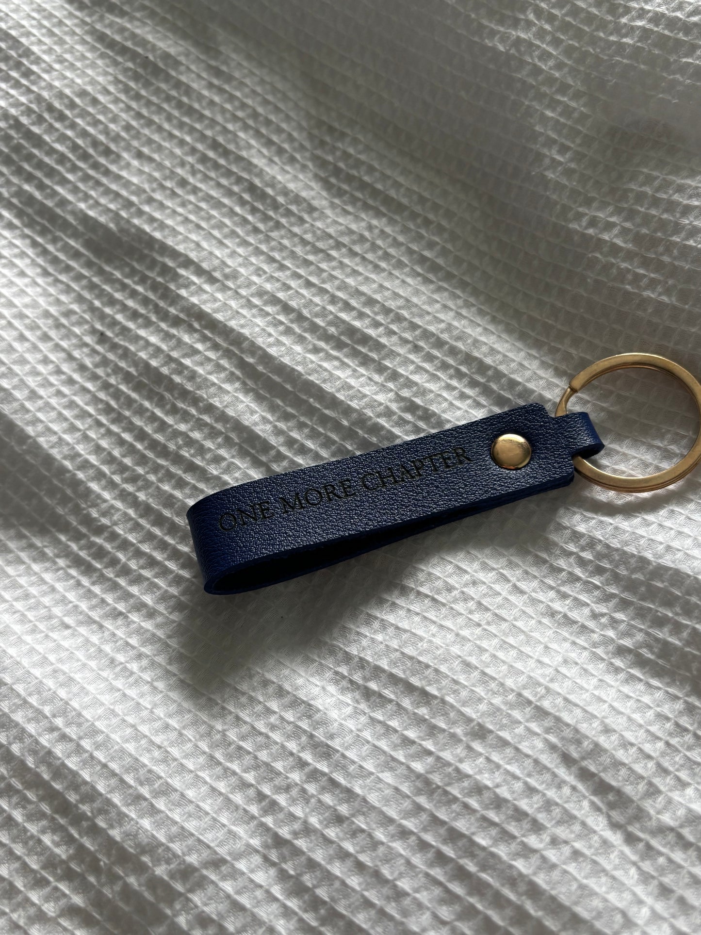 Personalised Faux Leather Keyring - Custom Engraved